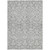 5' X 8' Gray And Ivory Damask Washable Indoor Outdoor Area Rug