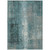 5' X 8' Teal Blue And Ivory Abstract Washable Indoor Outdoor Area Rug - 880016545104