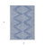 3' X 5' Denim Blue And Ivory Geometric Washable Indoor Outdoor Area Rug Transitional Style - Denim Blue, Ivory Color