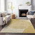 3' X 5' Gold And Beige Geometric Washable Indoor Outdoor Area Rug Transitional Style - Gold, Beige Color