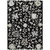 5' X 8' Black Ivory And Gray Floral Washable Indoor Outdoor Area Rug - 880016538236