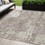 5' X 8' Taupe And Ivory Abstract Washable Indoor Outdoor Area Rug Transitional Style - Taupe, Ivory Color