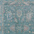 5' X 8' Teal Blue And Beige Floral Washable Indoor Outdoor Area Rug
