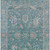 5' X 8' Teal Blue And Beige Floral Washable Indoor Outdoor Area Rug