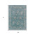 5' X 8' Teal Blue And Beige Floral Washable Indoor Outdoor Area Rug