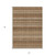 5' X 8' Orange And Copper Striped Washable Indoor Outdoor Area Rug