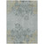 5' X 8' Gray Charcoal And Gold Floral Washable Indoor Outdoor Area Rug