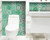 5" X 5" Green And White Mosaic Peel And Stick Removable Tiles