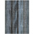3' X 5' Blue Gray And Charcoal Botanical Leaves Washable Indoor Outdoor Area Rug