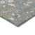 5' X 8' Gray Blue And Green Floral Washable Indoor Outdoor Area Rug