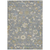 5' X 8' Gray Blue And Green Floral Washable Indoor Outdoor Area Rug