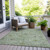 3' X 5' Artichoke Green And Gray Floral Washable Indoor Outdoor Area Rug - Artichoke Green, Gray
