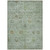 3' X 5' Artichoke Green And Gray Floral Washable Indoor Outdoor Area Rug - Artichoke Green, Gray