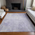 3' X 5' Lavender And Ivory Abstract Washable Indoor Outdoor Area Rug - 880016822656