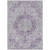 3' X 5' Purple Floral Medallion Washable Indoor Outdoor Area Rug - Purple