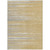 3' X 5' Gold Gray And Ivory Striped Washable Indoor Outdoor Area Rug Transitional Style - Gold, Gray, Ivory Color