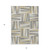 5' X 8' Beige Gray And Ivory Geometric Washable Indoor Outdoor Area Rug