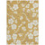 5' X 8' Gold Ivory And Brown Floral Washable Indoor Outdoor Area Rug