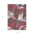 3' X 5' Burgundy Pink And Charcoal Geometric Washable Indoor Outdoor Area Rug