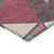 3' X 5' Burgundy Pink And Charcoal Geometric Washable Indoor Outdoor Area Rug