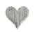 18" Rustic Farmhouse White Wash Wooden Heart - 4512822810935
