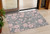 3' X 5' Gray Pink And Ivory Floral Washable Indoor Outdoor Area Rug