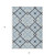 3' X 5' Sky Blue Navy Blue And Ivory Geometric Washable Indoor Outdoor Area Rug