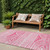 8' Runner Blush Abstract Washable Non Skid Indoor Outdoor Runner Rug