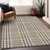 5' X 8' Brown And Beige Plaid Washable Indoor Outdoor Area Rug Transitional Style - Brown, Beige Color
