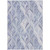 5' X 8' Denim Blue And Sky Blue Geometric Washable Indoor Outdoor Area Rug Transitional Style - Denim Blue, Sky Blue Color