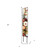 42" Burgundy Off White And Orange Solid Wood Pumpkin Garden Stake