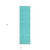 8' Runner Turquoise Geometric Washable Non Skid Indoor Outdoor Runner Rug