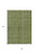 5' X 8' Olive Green And Lime Green Striped Washable Indoor Outdoor Area Rug