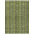 5' X 8' Olive Green And Lime Green Striped Washable Indoor Outdoor Area Rug