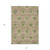5' X 8' Olive Green And Fern Green Medallion Washable Indoor Outdoor Area Rug