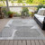 5' X 8' Linen And Gray Abstract Washable Indoor Outdoor Area Rug