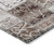 8' Runner Taupe and Ivory Patchwork Washable Non Skid Indoor Outdoor Runner Rug