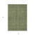 3' X 5' Olive Green And Ivory Striped Washable Indoor Outdoor Area Rug - Olive Green, Ivory