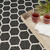 4' X 6' Black And Ivory Geometric Indoor Outdoor Area Rug