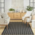 4' X 6' Black And Ivory Geometric Indoor Outdoor Area Rug