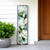36" Blue Green And White Magnolia Solid Wood Porch Sign