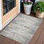 3' X 5' Gray And Ivory Striped Washable Indoor Outdoor Area Rug - 608219245689