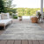 3' X 5' Gray And Ivory Striped Washable Indoor Outdoor Area Rug - Gray, Ivory