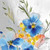 10" Blue White And Yellow Solid Wood Wildflowers Garden Stake