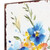 10" Blue White And Yellow Solid Wood Wildflowers Garden Stake