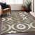 5' X 8' Brown Beige And Taupe Medallion Washable Indoor Outdoor Area Rug