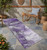 8' Runner Gray and Purple Abstract Washable Non Skid Indoor Outdoor Runner Rug - 608219362737