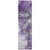 8' Runner Gray and Purple Abstract Washable Non Skid Indoor Outdoor Runner Rug - 608219362737