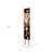 42" Black Brown Orange And Tan Solid Wood Owl Garden Stake