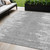 5' X 8' Silver Gray And Ivory Abstract Washable Indoor Outdoor Area Rug Transitional Style - Silver, Gray, Ivory Color